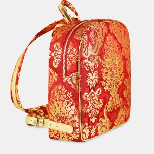 Ego Broccato Filo Oro Disegno Regular - Rosso