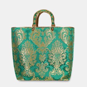 Erma Maxi Broccato Disegno Regular - Verde/Oro