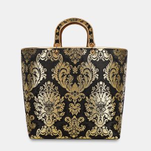 Erma Maxi Broccato Disegno Regular - Nero/Oro