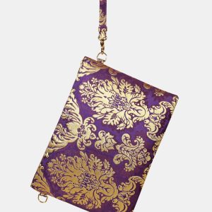 Astra Maxi Broccato Filo Oro - Viola